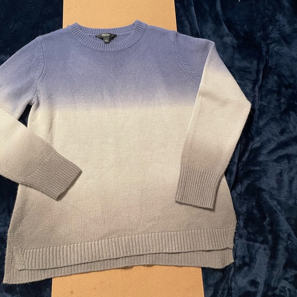 Simply Vera Wang Blue Gray Ombre Sweater, L - Picture 8 of 10